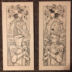 NEW, SIGNED Dueling Knights Print Bundle